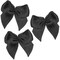 350 Pack Mini Satin Small Bows for Crafts, DIY Projects, Art Supplies, Gift Wrap, Scrapbooking, Black ( 1.5 in)